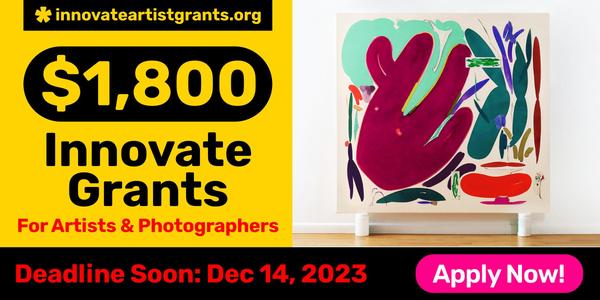 CALL FOR ARTISTS! NEW $1,800.00 Innovate Grants for Art + Photo