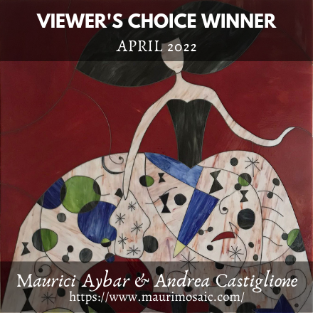Maurici Aybar & Andrea Castiglione - "Menina" Handmade Glass Mosaic Artwork