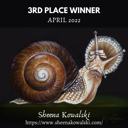 Sheena Kowalski - "Frilly Dilly-Dallyer" Oil on Wood