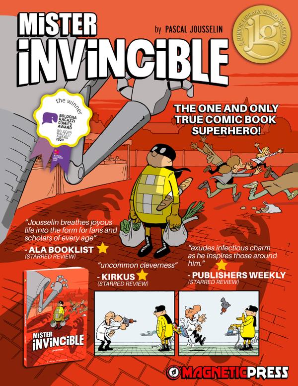 Junior Library Guild Picks Up MISTER INVINCIBLE from Magnetic Press