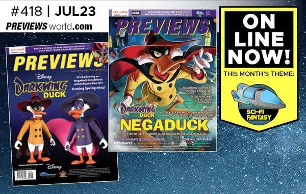 Sneak PREVIEWS: It's All Things Darkwing Duck on July's PREVIEWS Covers