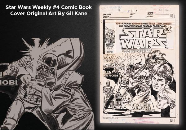 STAR WARS WEEKLY #4 COMIC BOOK COVER ORIGINAL ART BY GIL KANE