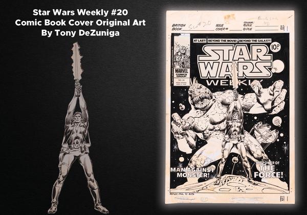 STAR WARS WEEKLY #20 COMIC BOOK COVER ORIGINAL ART BY TONY DeZUNIGA