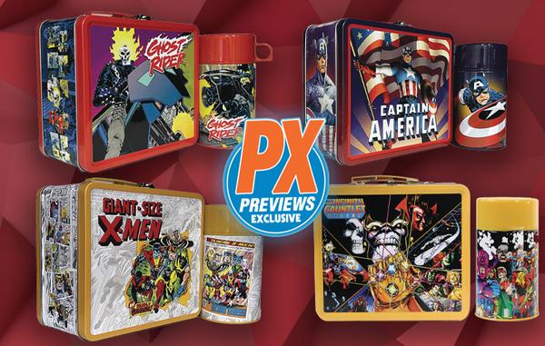 Grab Lunch with New PREVIEWS Exclusive Marvel Tin Titans Lunchbox Sets