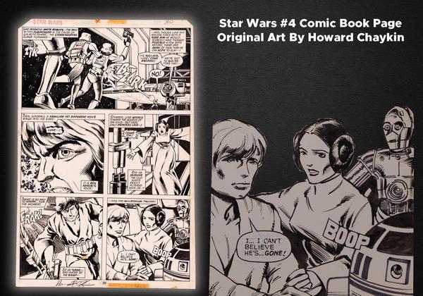 STAR WARS #4 COMIC BOOK PAGE ORIGINAL ART BY HOWARD CHAYKIN