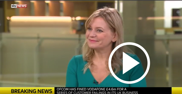 Jasmine discusses the vodafone fine on Sky news
