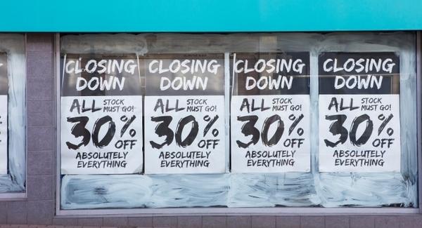 Closing down sale signs
