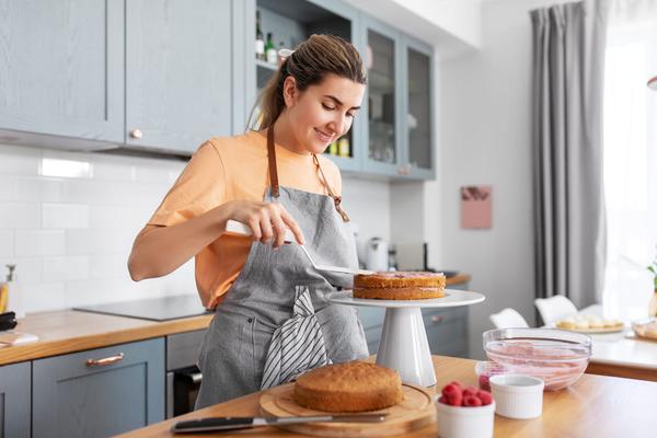 a woman baking