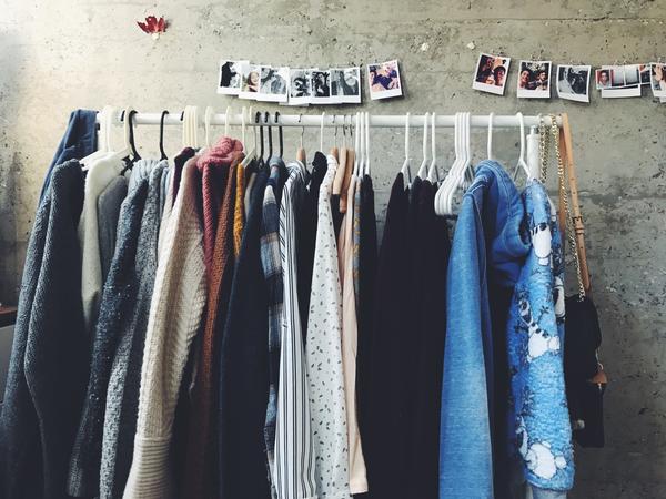 A clothing rail