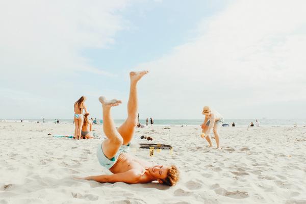 A person on the beach