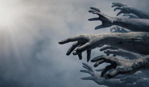 Zombie arms reaching out