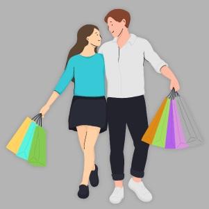 cartoon shopping