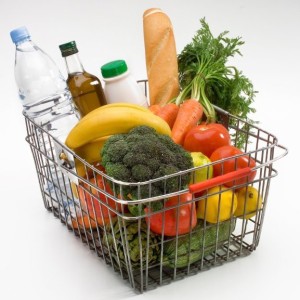 Basket full of food