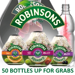 50 bottles of Robinsons Squash'd to give away