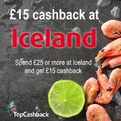 £15 cashback at Iceland