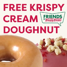 Free Krispy Cream doughnut