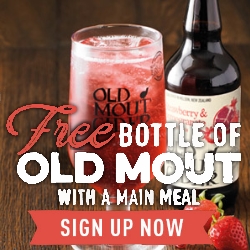 Free Cider with a main meal at Harvester