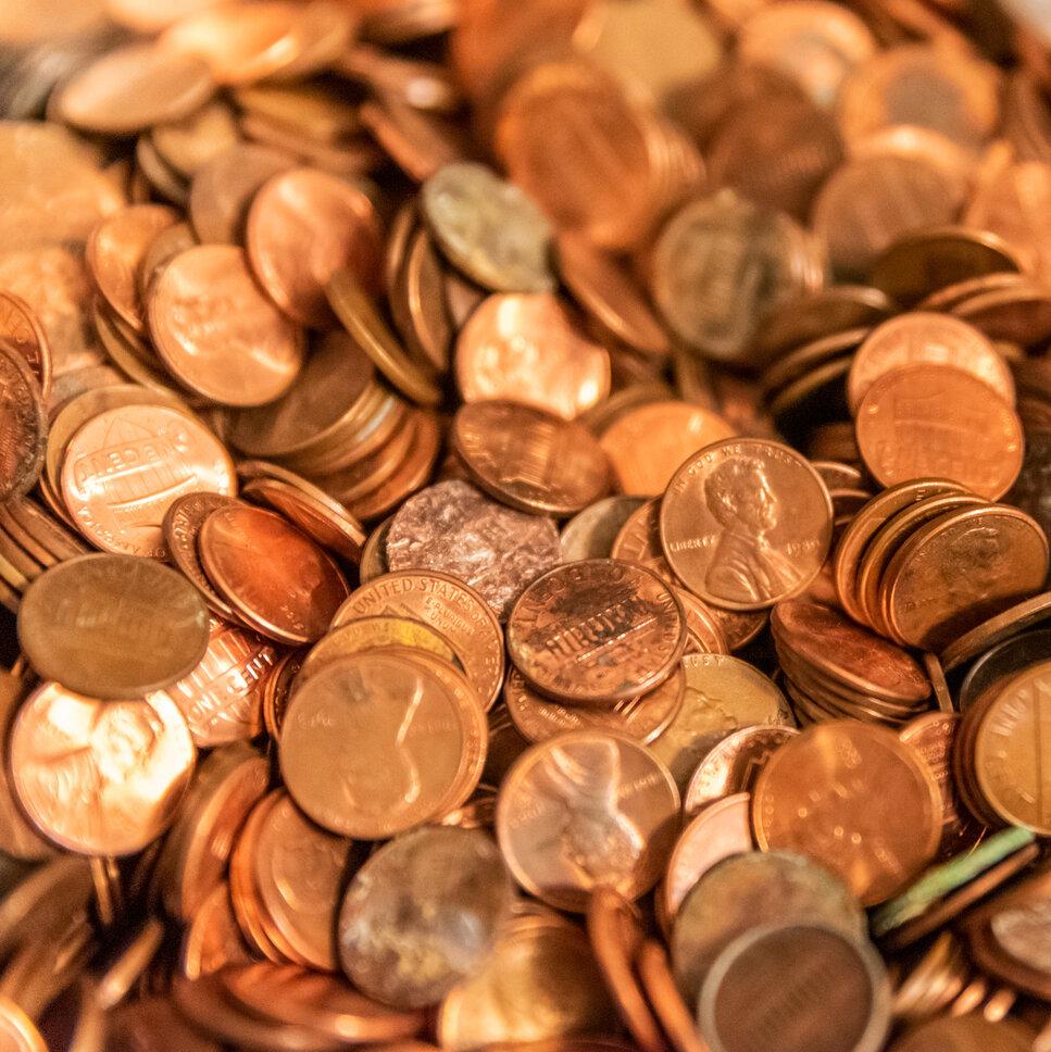 Pile of pennies