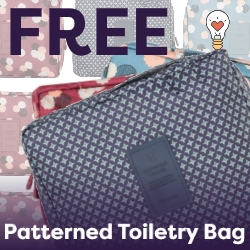 Free Patterned Toiletry Bag