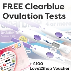 Free Clearblue ovulation tests + £100 Love2shop voucher