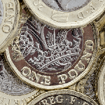 Pile of pound coins