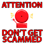 don't get scammed banner