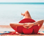 woman on beach