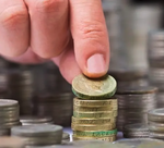 Stack of pound coins