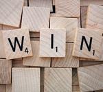 WIN in scrabble tiles