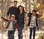 A family on a walk