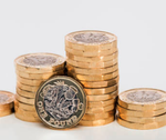 Stack of pound coins