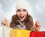 woman holding shopping bags