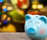 A Christmas piggy bank
