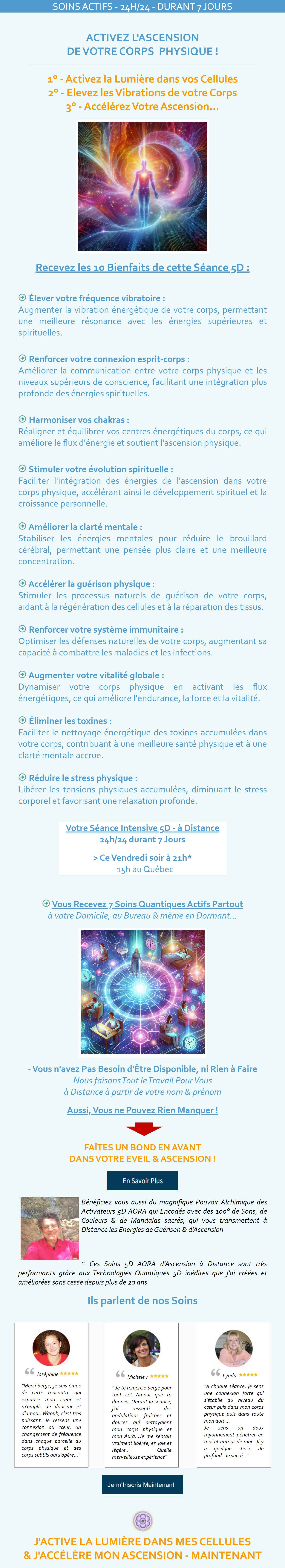 Ne Manquez pas votre Séance Intensive d'Ascension 5D de 21 Soins Multidimensionnels 5D - à Distance