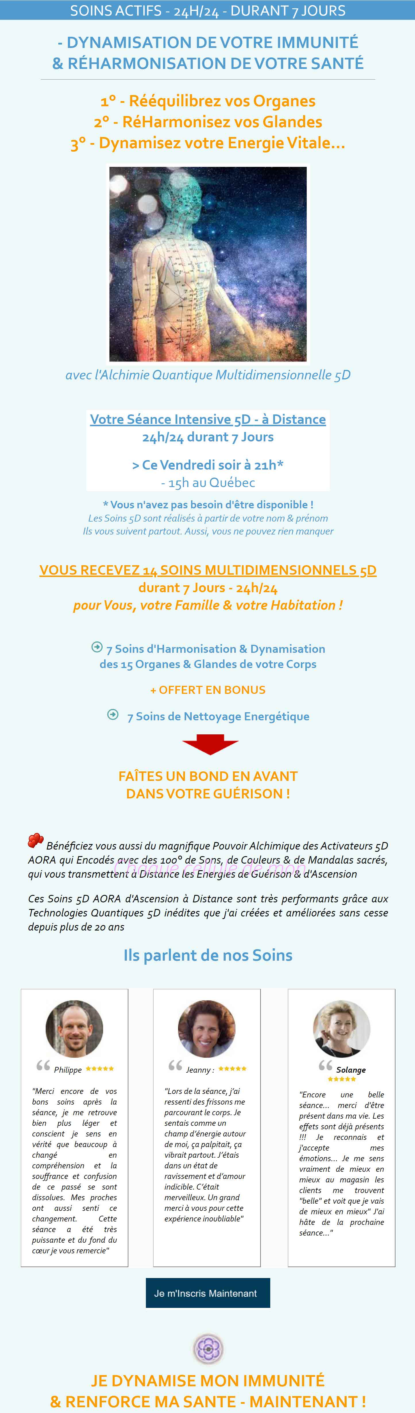 Ne Manquez pas votre Séance Intensive d'Ascension 5D de 21 Soins Multidimensionnels 5D - à Distance