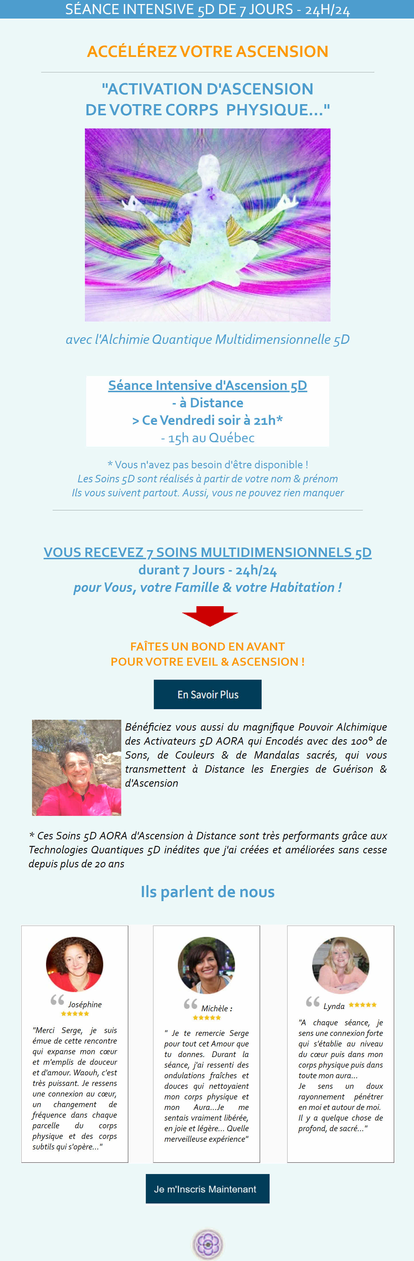 Ne Manquez pas votre Séance Intensive d'Ascension 5D de 21 Soins Multidimensionnels 5D - à Distance