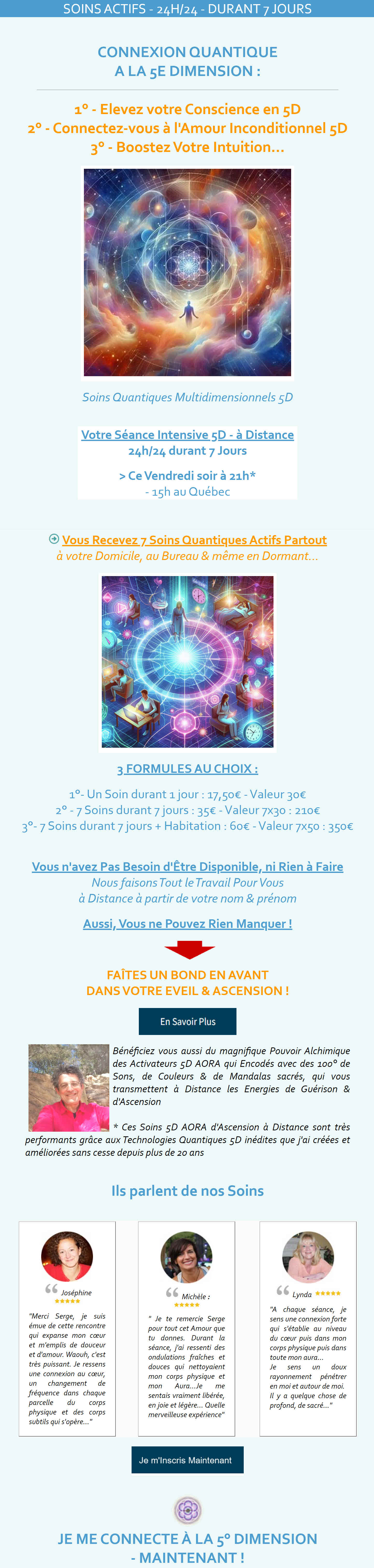 Ne Manquez pas votre Séance Intensive d'Ascension 5D de 21 Soins Multidimensionnels 5D - à Distance