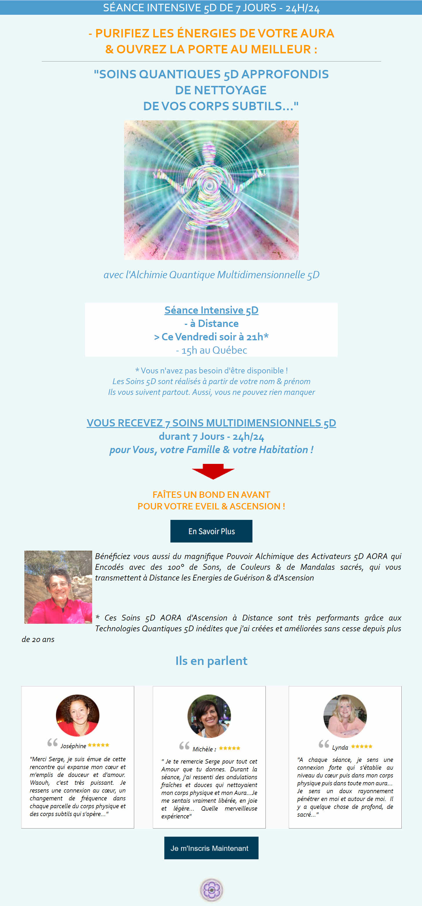 Ne Manquez pas votre Séance Intensive d'Ascension 5D de 21 Soins Multidimensionnels 5D - à Distance