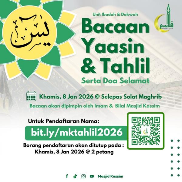 Bacaan Yaasin & Tahlil Serta Doa Selamat
