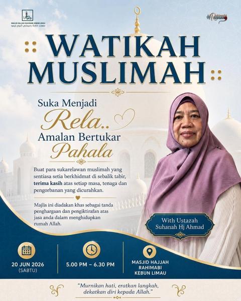Watikah Muslimah: Suka Menjadi Rela, Amalan Bertukar Pahala