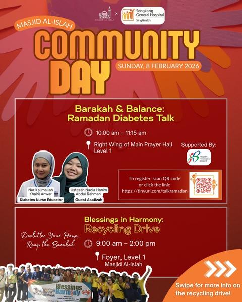 Community Day: Ramadan Diabetes Talk & Recycling Drive