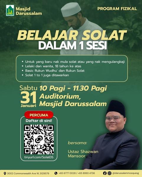 KELAS BELAJAR SOLAT - Bersama Ustaz Shazwan Mansoor