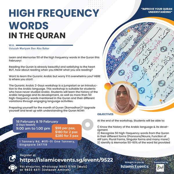 High Frequency Words in Quran Poster