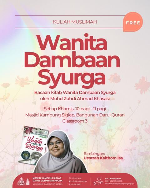 Kuliah Muslimah: Wanita Dambaan Syurga