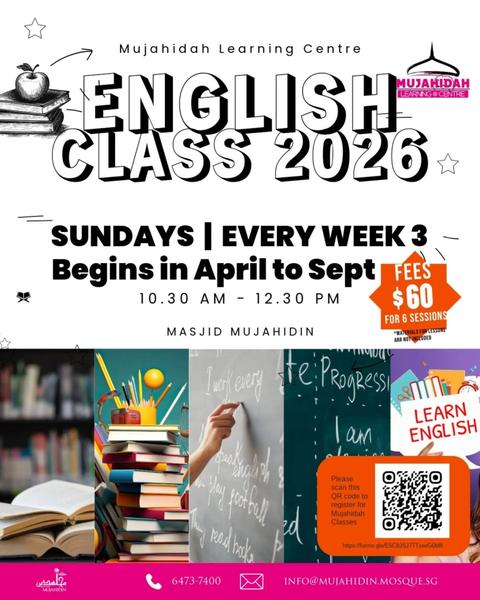 English Class 2026 - Mujahidah Learning Centre