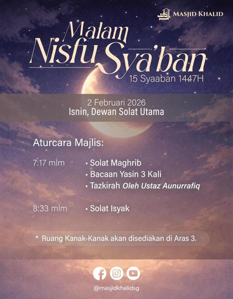 Malam Nisfu Sya'ban 1447H