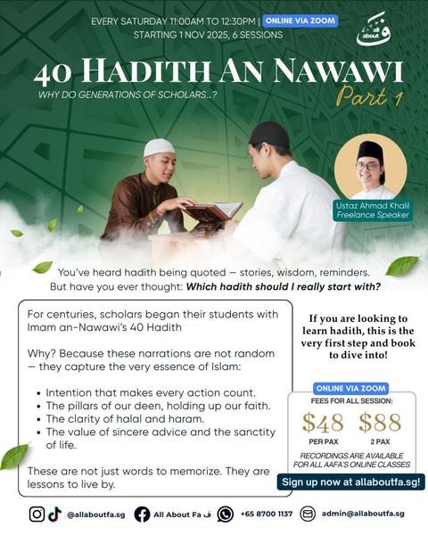 40 Hadith An Nawawi (November 2025)
