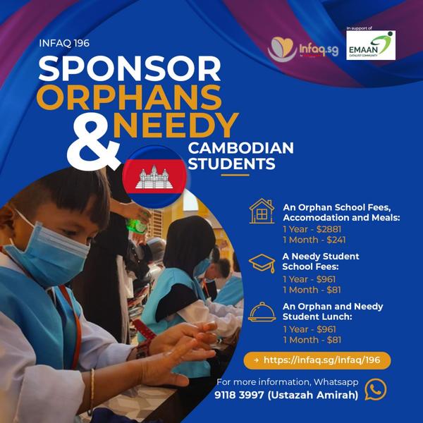 SPONSOR ORPHANS & NEEDY CAMBODIAN STUDENTS