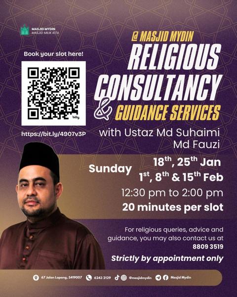 Religious Consultancy & Guidance Services - with Ustaz Md Suhaimi Md Fauzi