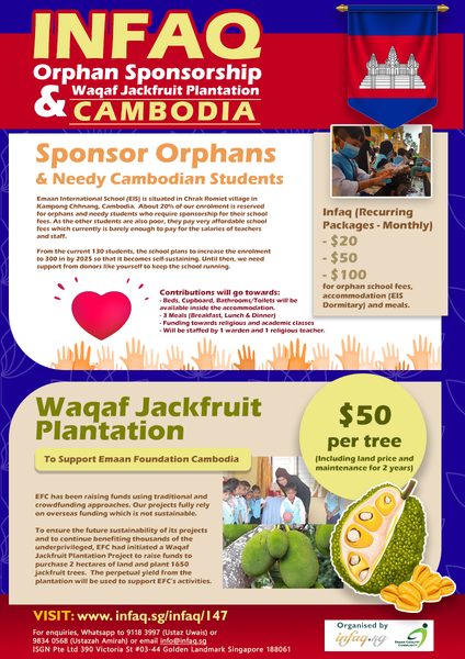 ORPHAN SPONSORSHIP & WAKF JACKFRUIT IN CAMBODIA